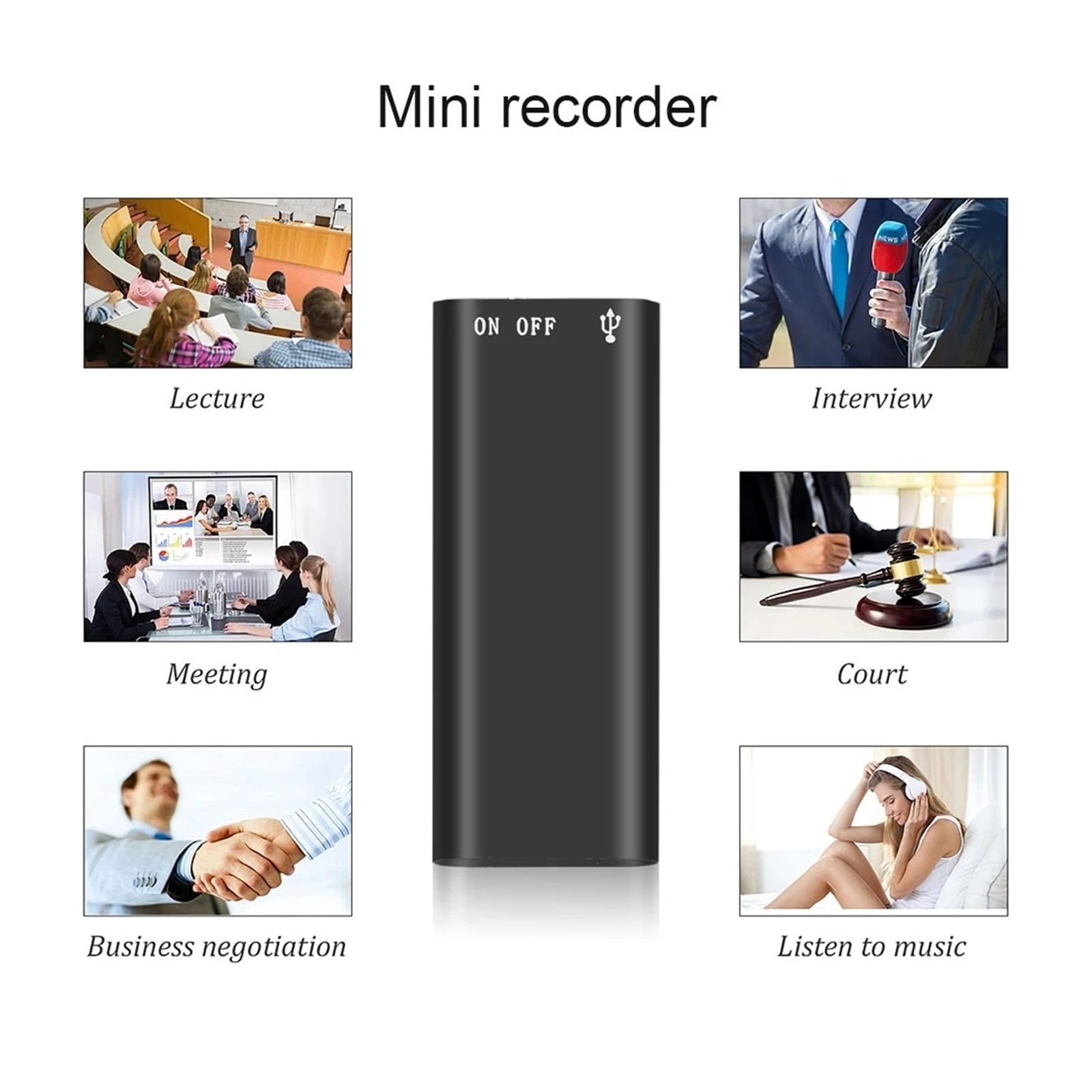 Tape Recorder Player Professional Voice Digital Voice Recorder Recording WAV Recorder