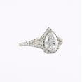 thumbnail image 2 of Dash Jewel 2.3 Ct Pear Cut Lab-Created Simulated Diamond Ring - 14K White Gold Plated Engagement Ring for Women - Unique Cluster Design - Elegant Wedding Ring - Gift for Her - Promise Rings, 2 of 6