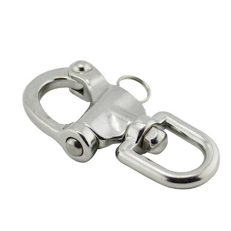 

NUOLUX Stainless Steel D Ring Swivel Eye Snap Shackle with Large Bail for Outdoor Activities