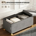 thumbnail image 4 of HOMCOM Storage Ottoman Bench, Velvet Upholstered Foldable Ottoman Footrest, 4 of 10