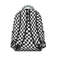 thumbnail image 3 of Black and White Checkered Backpack for School,Cute School Bag,Schoolbag with Adjustable Shoulder Straps & Padded Back,15.3"x11"x7.1".﻿, 3 of 6