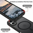 thumbnail image 5 of GAOBAO Magnetic for iPhone 16 Case, Compatible with MagSafe, Drop Protection Slim Translucent Matte Shockproof with Anti-Fingerprint Phone Case, Black, 5 of 7