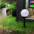 thumbnail image 2 of Lámpara de césped solar LED Lámpara de césped de bola de onda blanca Iluminación de jardín de villa de parque residencial Lámpara decorativa, 2 of 6
