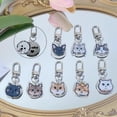 thumbnail image 2 of Placa De Identificación Acrílica Personalizada 2.5cm Y 3cm Etiqueta Para Perros Nombre Gato Antipérdida Collar Colgante Lindo Llavero Grabado Gratis, 2 of 4
