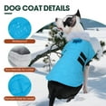 thumbnail image 4 of Kuoser Dog Coat Warm Pet Jacket with Eco-friendly Fur Collar, Windproof, Waterproof and Easy Hook-and-loop Closure, Blue, xxxl, 4 of 8