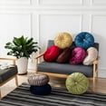 thumbnail image 5 of Velvet 15-Inch Round Decorative Pillow for Couch Décor (Sage Green), 5 of 6