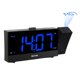 thumbnail image 2 of Reloj despertador Radio Digital Dimmer Proyección doble Snooze Escritorio FM Habitación para Guardería Sala de Relojes Negro Macarena Despertador digital, 2 of 7
