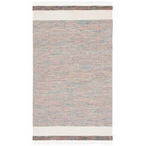 SAFAVIEH Montauk Abel Striped Cotton Area Rug, Beige/Blue, 8' x 10'