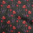 thumbnail image 1 of oneOone Velvet Red Fabric Floral Retro Sewing Craft Projects Fabric Prints By Yard 58 Inch Wide, 1 of 5