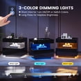 thumbnail image 4 of VKCC Modern LED Nightstand with Open Shelf, 2-Drawer Bedside Table with Charging Station, Black, 4 of 10