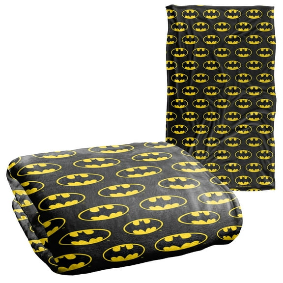 Batman Classic Bat Shield Logo Pattern Silky Touch Super Soft Throw Blanket 36" x 58"