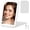 White, variant on FUNTOUCH Lighted Travel Mirror, 3 Color Makeup Mirror, Portable Vanity Mirror, Rechargeable Folding Cosmetic Mirror