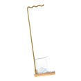 thumbnail image 4 of Terraxo Wind Chime Stand for Hanging Ornaments Metal Wood Base Tabletop Windchime Hanger Calligraphy Pen Display Multifunctional Rack Suitable for Study Home Event with Square cup, 4 of 8