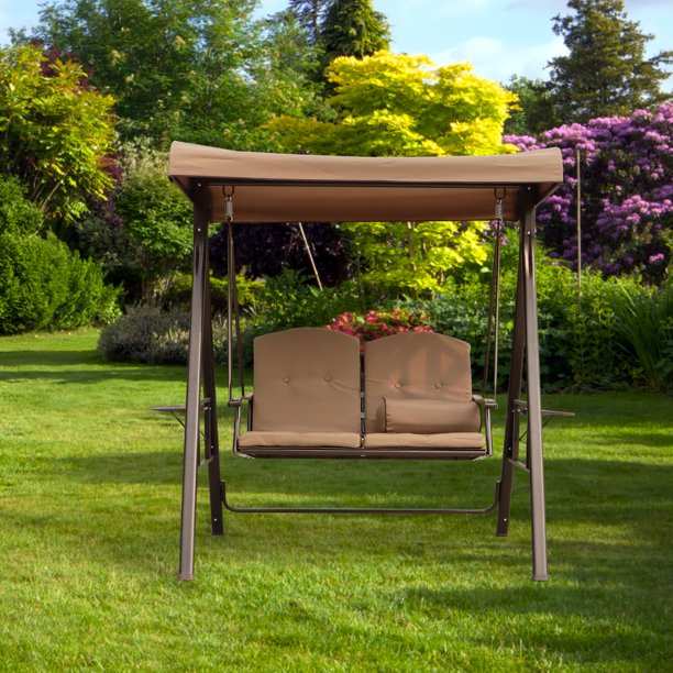 CLEARANCE! 2Seat Outdoor Patio Porch Swing Chair, Adjustable Canopy