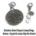 thumbnail image 2 of Charms Clip On - Perfect For Bracelet Or Necklace, Zipper Pull Charm, Bag Or Purse Charm  Easy To Use DIY Charms - I Can Do All Things Clip On Charm, 2 of 2