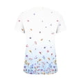 thumbnail image 5 of Puntoco 2024, tops a la moda de verano para mujer, blusas informales holgadas con estampado de cuello en V de verano para mujer, blusas con botones y cuello en V de manga corta, tops, 5 of 5