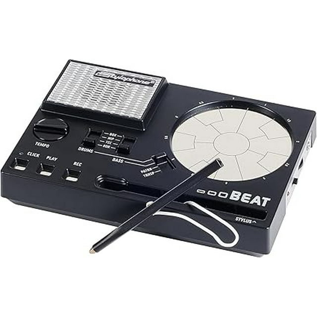 Stylophone Beat - Machine à Tambours Compacte / 4 Kits de Batterie & 4 Sons de Basse / Machine à Rythme / Machine à Boucles de Batterie