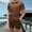 Khaki, variant on Hodliday Outfits Vacation 2 Piece Sets 14 Man V-neck Short Sleeve Shorts Striped Plaid Suit Navy 2X