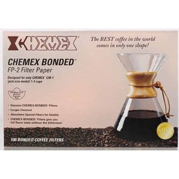 Chemex FP2 Coffee Filters with 100Chemex Bonded Unfolded 13Filter
