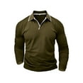 thumbnail image 2 of ZAXARRA Polo à Manches Longues pour Hommes, Col Rabattu, Couleur Contrastée, pour Usage Quotidien, 2 of 6