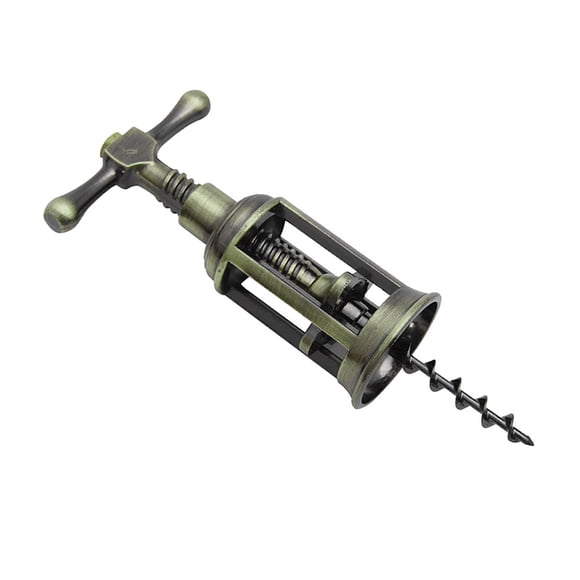 Injueey Sacacorchos de presión con mango para abridor de vino tinto, barra bronceada de aleación de Zinc, extractor de corcho para fiestas Cocina y Comedor Injueey HA1327-00B