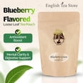 thumbnail image 3 of Blueberry Flavored Green Tea | Loose Leaf Gunpowder Tea - 16oz Resealable Pouch | Pekoe Grade | Fruity Sweet Aroma | Great Hot or Iced | Refreshing Berry Blend | Sri Lanka Uva Region, 3 of 7