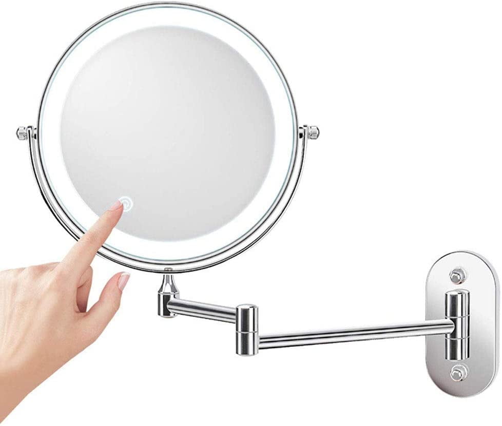 Bathroom Makeup Mirror Wall Mount, LED Lighted Makeup Mirror, Touch