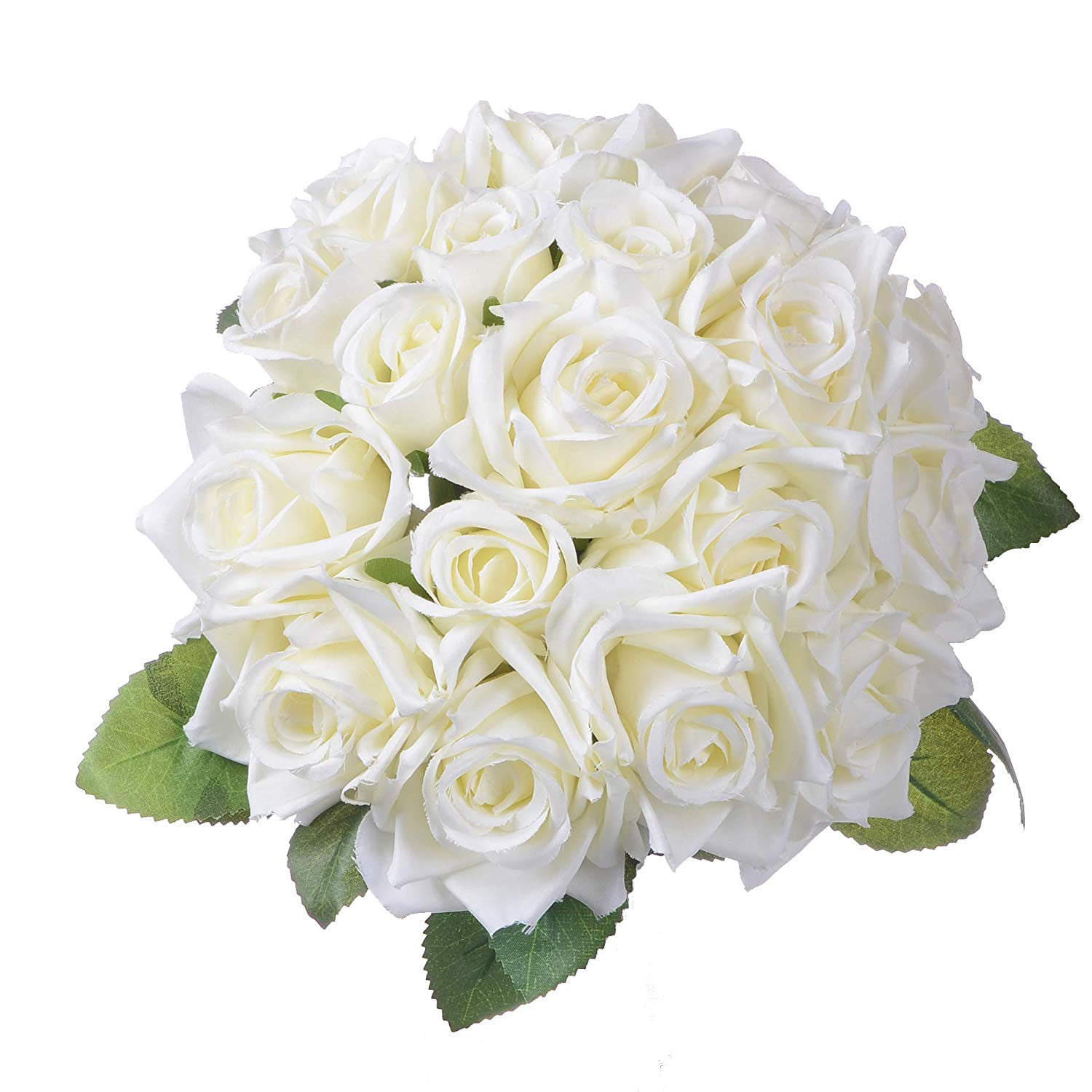 100 X Foam Roses Artificial Flowers Wedding Decorative Fake Flowers Cream White