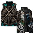 thumbnail image 2 of Chaleco de algodón de invierno para hombre, chalecos con estampado gráfico de tigre y hombre lobo para hombre, chalecos de moda a prueba de frío, chaquetas, ropa para hombre sin mangas, 2 of 4