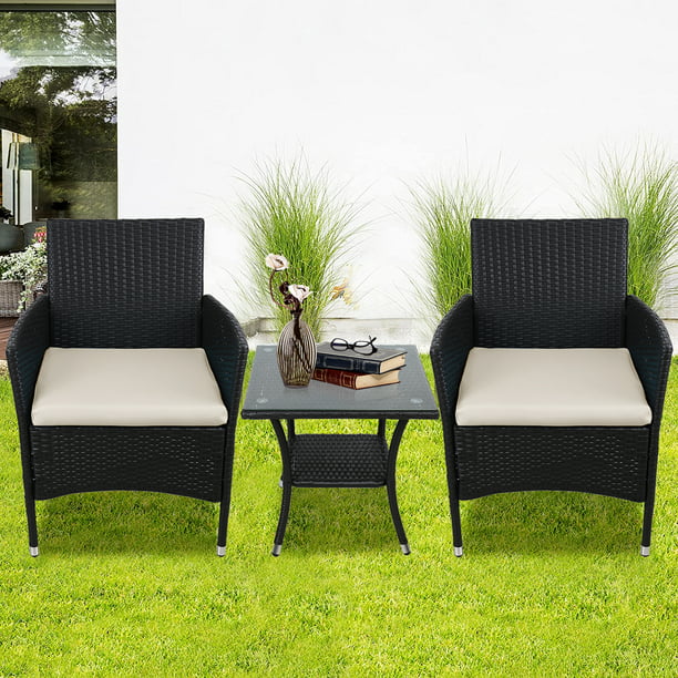 Chairs Coffee Table Outdoor Patio Set, Wicker Patio Set Clearance