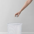 thumbnail image 2 of Papelera de reciclaje, redonda, blanca., 2 of 4
