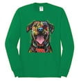 thumbnail image 3 of My Favorite Breed is The One In Need | Colorful Labrador Dog | Dean Russo Art Animal Lover Mens Long Sleeve Shirt, Kelly, 2XL, 3 of 5