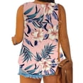 thumbnail image 4 of Xihbxyly Clearance Tops Plus Size Tunic Tops for Women Sexy Round-Neck Blouse Printing Lace Casual Loose Summer Sleeveless Tank, 4 of 6