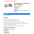 thumbnail image 2 of Rear Brake Shoe Set - Compatible with 2003 - 2004 Saturn Ion, 2 of 2