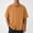 Orange, variant on Men's Solid Color Linen-Blend Shirt, Chest Pocket & Camp Collar, Short Sleeve Button-Down for Casual & Vacation Orange XXXL