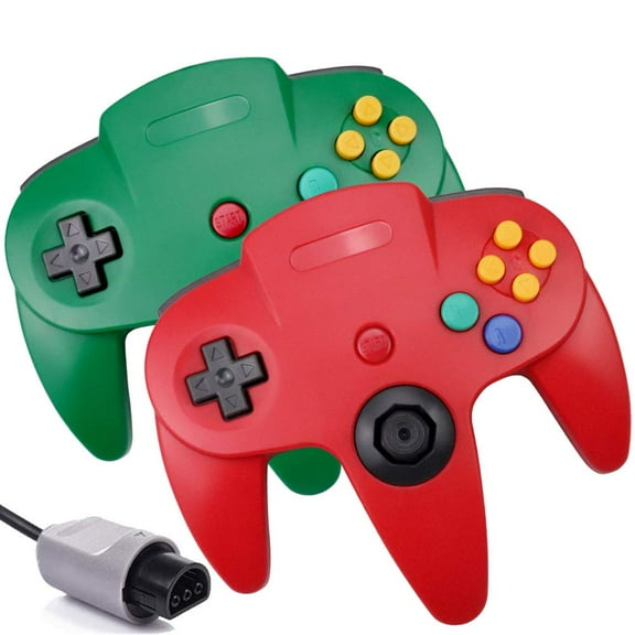 2-Pack Classic Wired Joystick Gamepad Controllers for Original Nintendo 64 N64