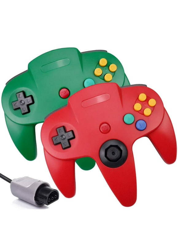 Lot of 2 Controller Classic Wired Joystick Gamepad Controller for Original Nintendo 64 N64