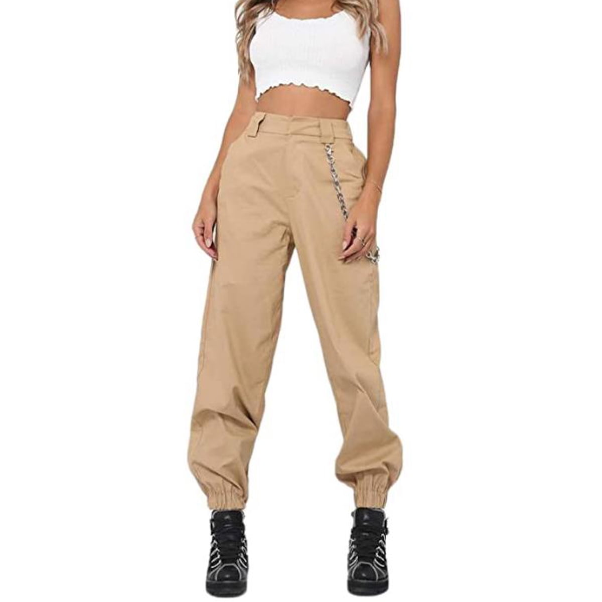 Hhchenyulemon - Hhchenyulemon Women'S High Waist Loose Fit Jogger Cargo Pants - Walmart.com