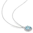 thumbnail image 4 of Everly Women's Topaz Sterling Silver Necklace, 4 of 9