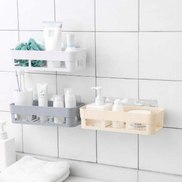 1pc Bathroom Kitchen Punch Corner Frame, Shower Shelf, Wrought Iron Shampoo  Storage Rack Holder With Suction Cup, Bathroom Accessories