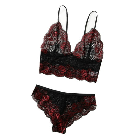 

Bigersell Women Babydoll Lingerie Set Women Lingerie Corset Lace Free Wire Racy Sleepwear Underwear Tops+Briefs Babydoll Lingerie Sleepwear for Ladies
