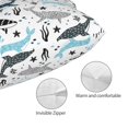 thumbnail image 3 of Whales Pillow cases pillow covers Standard Size pillow case pillow protector, Soft ,with Zipper pillowcase 20"x30", 3 of 6
