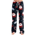 thumbnail image 5 of Lumtrix Christmas Pajamas Pants Women Fashion Festive Print Pjs Pants Cute Drawstring Waist Lounge Pant Wide Leg Trousers with Pocket Multicolor S, 5 of 6