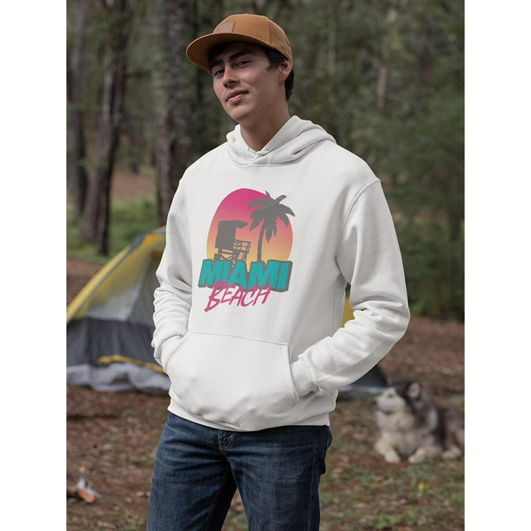 Miami Beach Hoodie Men -Image by Shutterstock, Male 3X-Large 