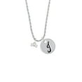 thumbnail image 2 of Delight Jewelry Silvertone Mini Dog Bone with Heart Silvertone Script Initial Disc - J - Charm Necklace, 20"+3", 2 of 4