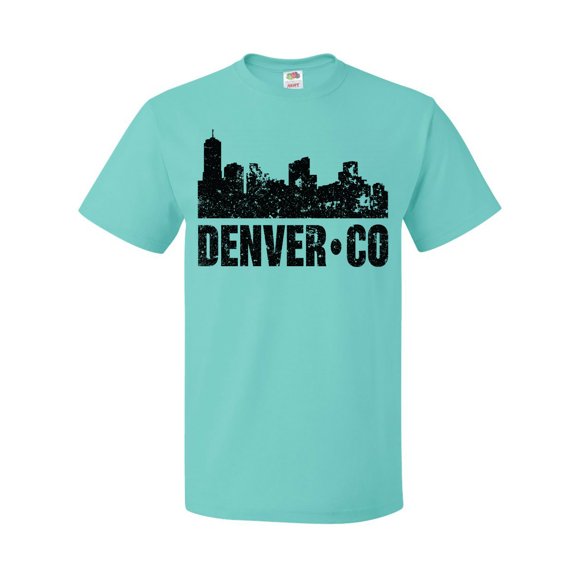 Inktastic Denver Colorado Skyline Grunge T-Shirt