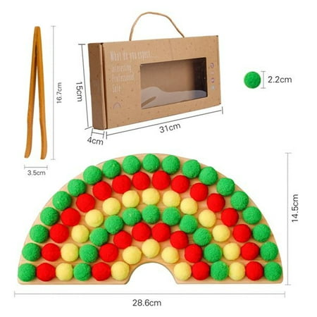 Wooden Peg Board Beads Game Color Sorting Toys Counting Matching Game Bead Counting Fine Motor Skill Montessori Toys for Toddlers