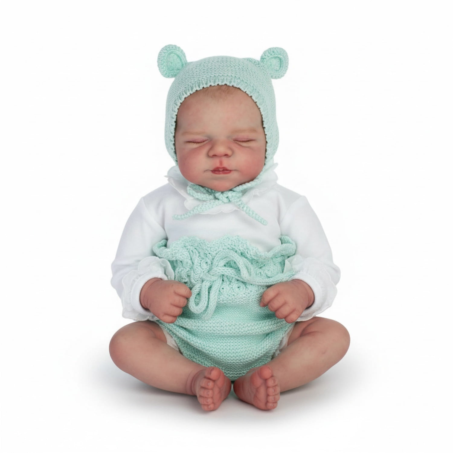18 Inch Lifelike Reborn Baby Dolls Soft Body Sleep Baby doll Handmade Real Life Dolls with Clothes Accessories Gift Box for Kids Age 3+