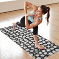 thumbnail image 6 of Black Daisy Flower Pattern Hot Yoga Mat Towel Non Slip for Hot Yoga - Quick-Drying Yoga Mat Cover with 4 Corner Pockets with Travel Bag - Hot Yoga Towel Non Slip 74"x26", 6 of 6