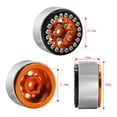 thumbnail image 3 of ZLight 1.0 Inch 7.5mm Hex 28.5mm Metal Wheel Rims For 1/18 1/24 Fcx24 Crawler Accessory Orange, 3 of 6